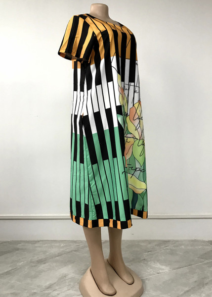 Fashion Print Plus Size Women's Print Dress