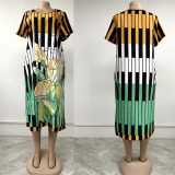 Fashion Print Plus Size Women's Print Dress