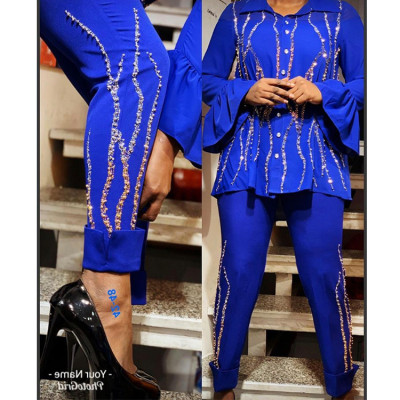Women's suit solid color hot drill commuter two-piece suit