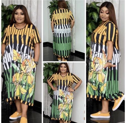 Fashion Print Plus Size Women's Print Dress
