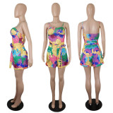 Fashion Sling Print Two Piece Set