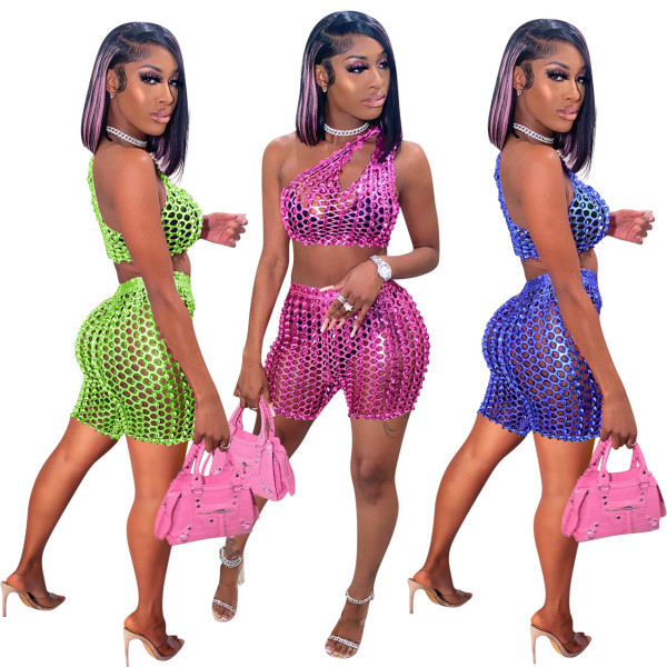 Sexy Cutout Tank Top Shorts Two-Piece Set
