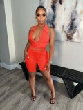 Fashion Casual Solid Color Sleeveless Suit