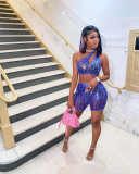 Sexy Cutout Tank Top Shorts Two-Piece Set
