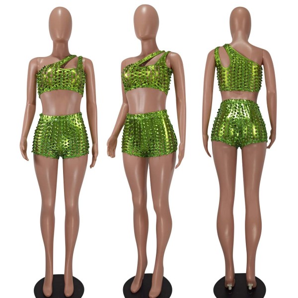 Sexy Cutout Tank Top Shorts Two-Piece Set