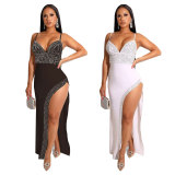 Sexy slim fit hot diamond nightclub dress