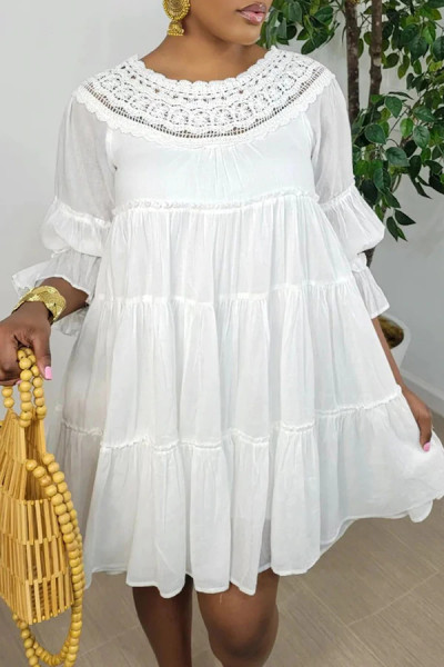 women's lace loose mid skirt