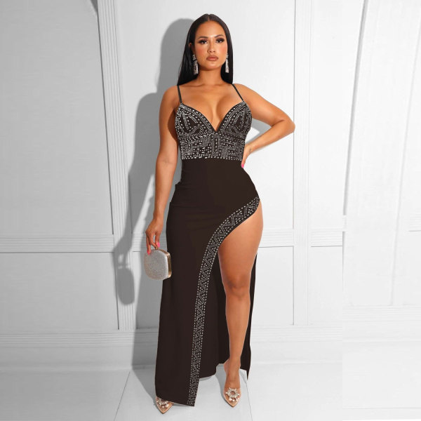 Sexy slim fit hot diamond nightclub dress
