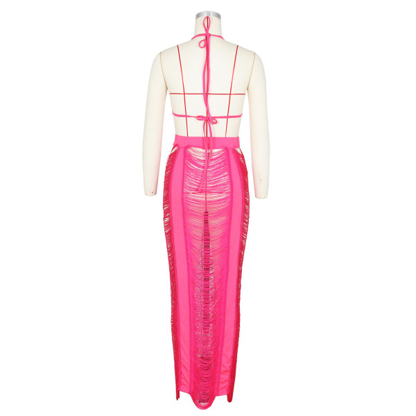 Ladies Fashion Cutout Plus Size Beachwear Ladies Skirt Suit