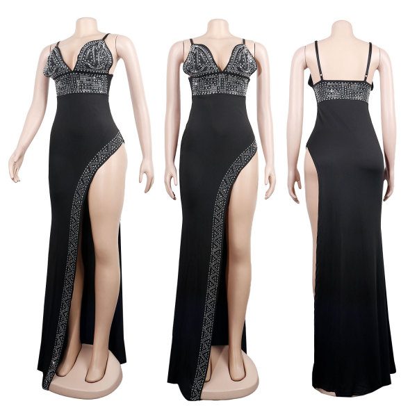 Sexy slim fit hot diamond nightclub dress