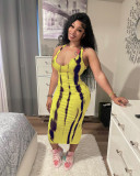 Printed off-the-shoulder dress