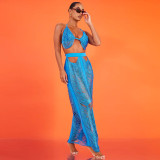 Ladies Fashion Cutout Plus Size Beachwear Ladies Skirt Suit