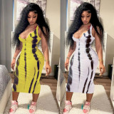 Printed off-the-shoulder dress