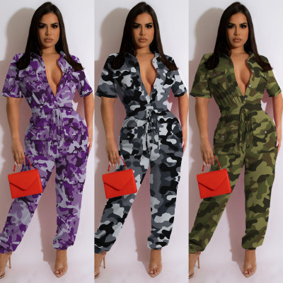 Classic Cargo Pants Multi-pocket Micro-Stretch Casual Jumpsuit