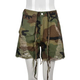 Sexy Fringe Camo Pocket Lounge Shorts