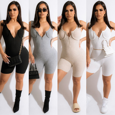 Sexy Stripes Zip Jumpsuit