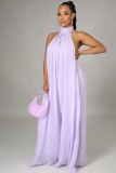 chiffon loose halterneck jumpsuit