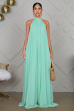 chiffon loose halterneck jumpsuit