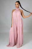 chiffon loose halterneck jumpsuit