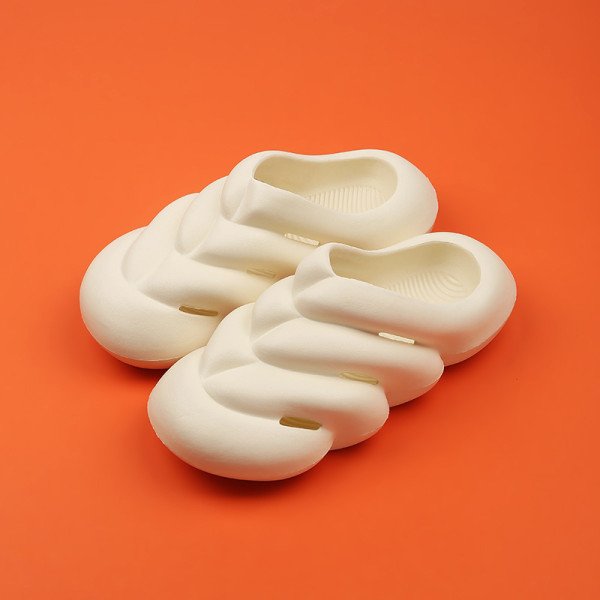 Bathroom non-slip deodorant beach mute thick bottom men's and women's soft slippers