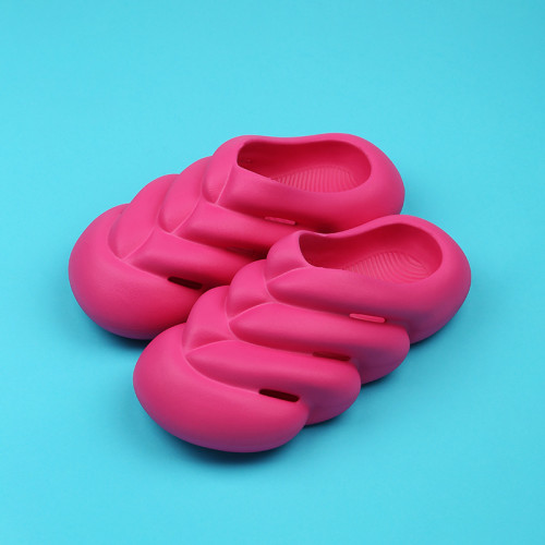 Bathroom non-slip deodorant beach mute thick bottom men's and women's soft slippers