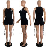 Fashion thickened milk silk small pit strip set two-piece set