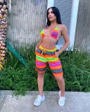 Fashion sexy positioning print two-piece set