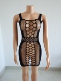 Women's sexy hollow underwear Sexy hollow vest Nightdress Nightclub dress