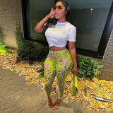 Casual Printed Letter Two Piece Set