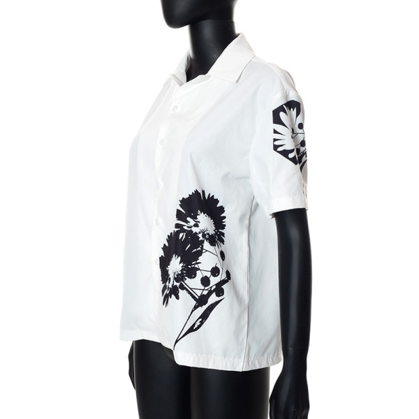 Lapel Shirt Print Contrast Color Fashion Small Cardigan