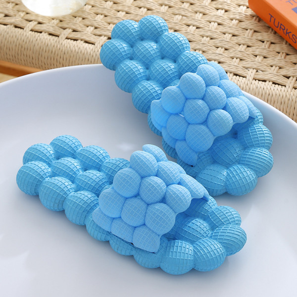 Indoor and outdoor bathroom massage lychee slippers men and women slip-on shoes