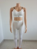 Women's Crescent Print Swimsuit Trousers Two Piece Offset Print Top Trousers