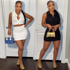 Sexy Slim Bubble Suit Nightclub Skirt