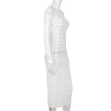 women's sexy cutout see-through backless dress