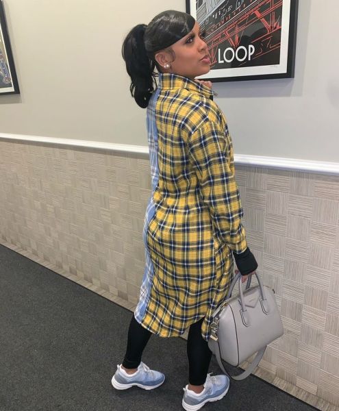 Women's Long Sleeve Plaid Double Collar Lapel Cardigan Shirt YM86815