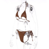 Bikini Swimsuit Sexy Cutout Tether Two Piece Set