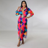 women's fashion sexy shirt long skirt dress