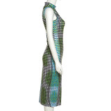 Fashion Print Temperament Slim Fit Hip Dress