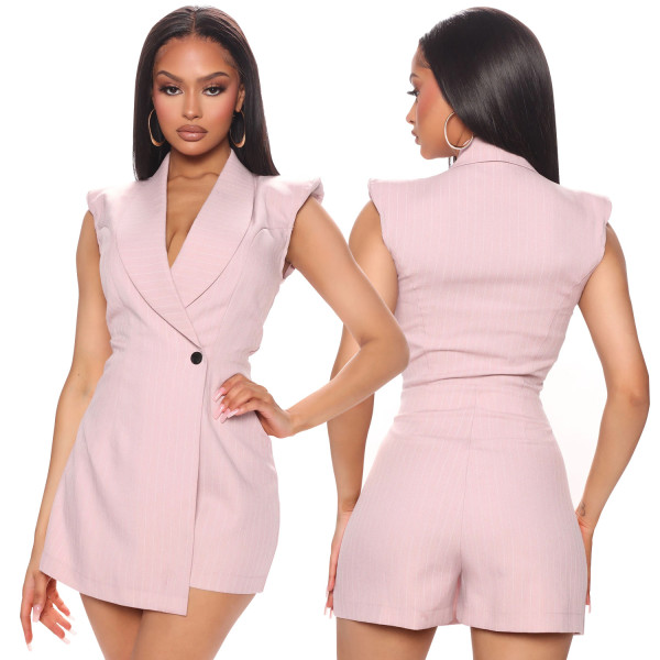 Fashion Sexy Sleeveless Suit Jumpsuit Shorts Women