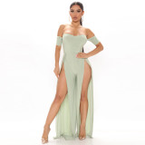 Women's Sexy Slit Neck Jumpsuit