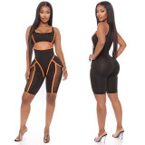 Women's Fashion Sexy Skinny Colorblock Sleeveless Jumpsuit