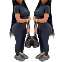 Printed Sexy Tight Crescent Trend Suit Casual Yoga Two Pieces