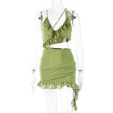 Mesh Dress Sexy Lace Tight Sling Pack Hip Skirt