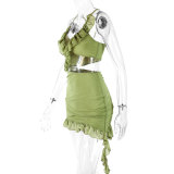 Mesh Dress Sexy Lace Tight Sling Pack Hip Skirt
