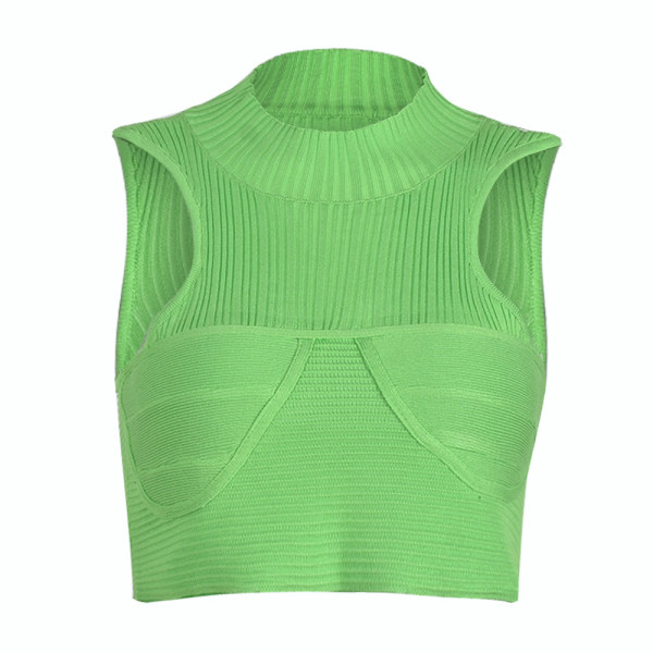 halter neck navel temperament sexy sweater vest