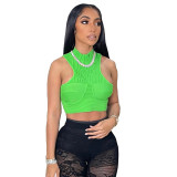 halter neck navel temperament sexy sweater vest