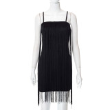 Fashion Long Beard Fringe Slip Dress