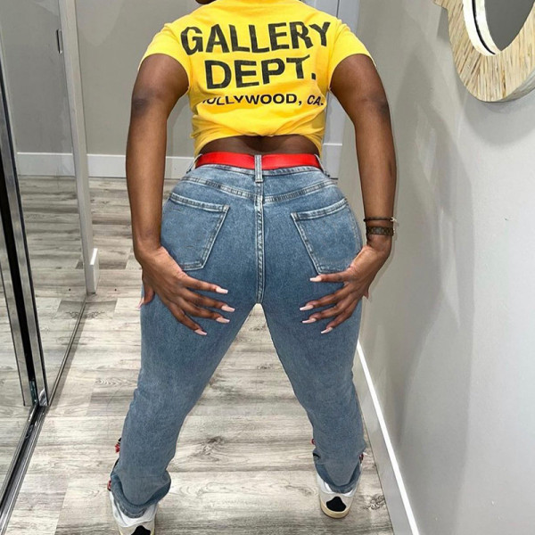 Print Personality Street Trender Slim Stretch Jeans K22PT289
