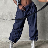 Loose Wide Leg Low Waist Loose Cargo Casual Pants
