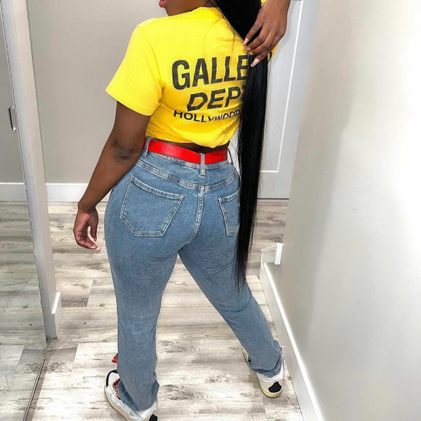 Print Personality Street Trender Slim Stretch Jeans K22PT289